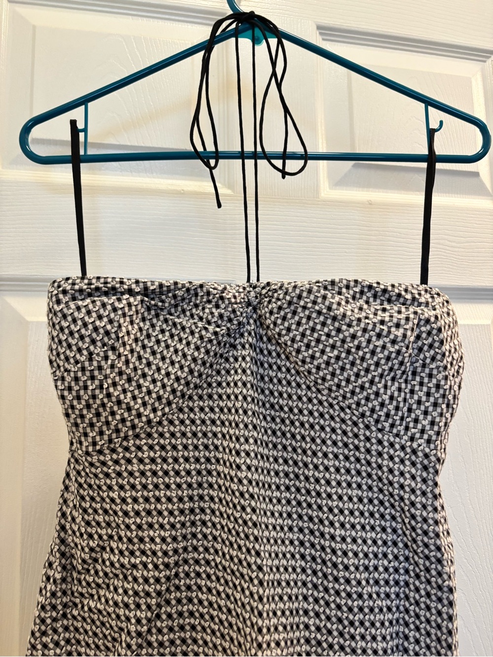 LOFT Black and White Strapless A-Line Dress - Picture 2 of 6